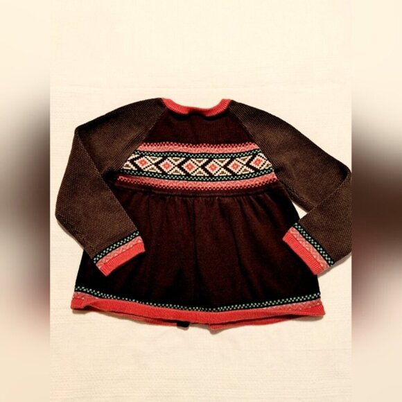 Hanna Andersson girls size 5 brown cardigan 3 button closure - Picture 4 of 8